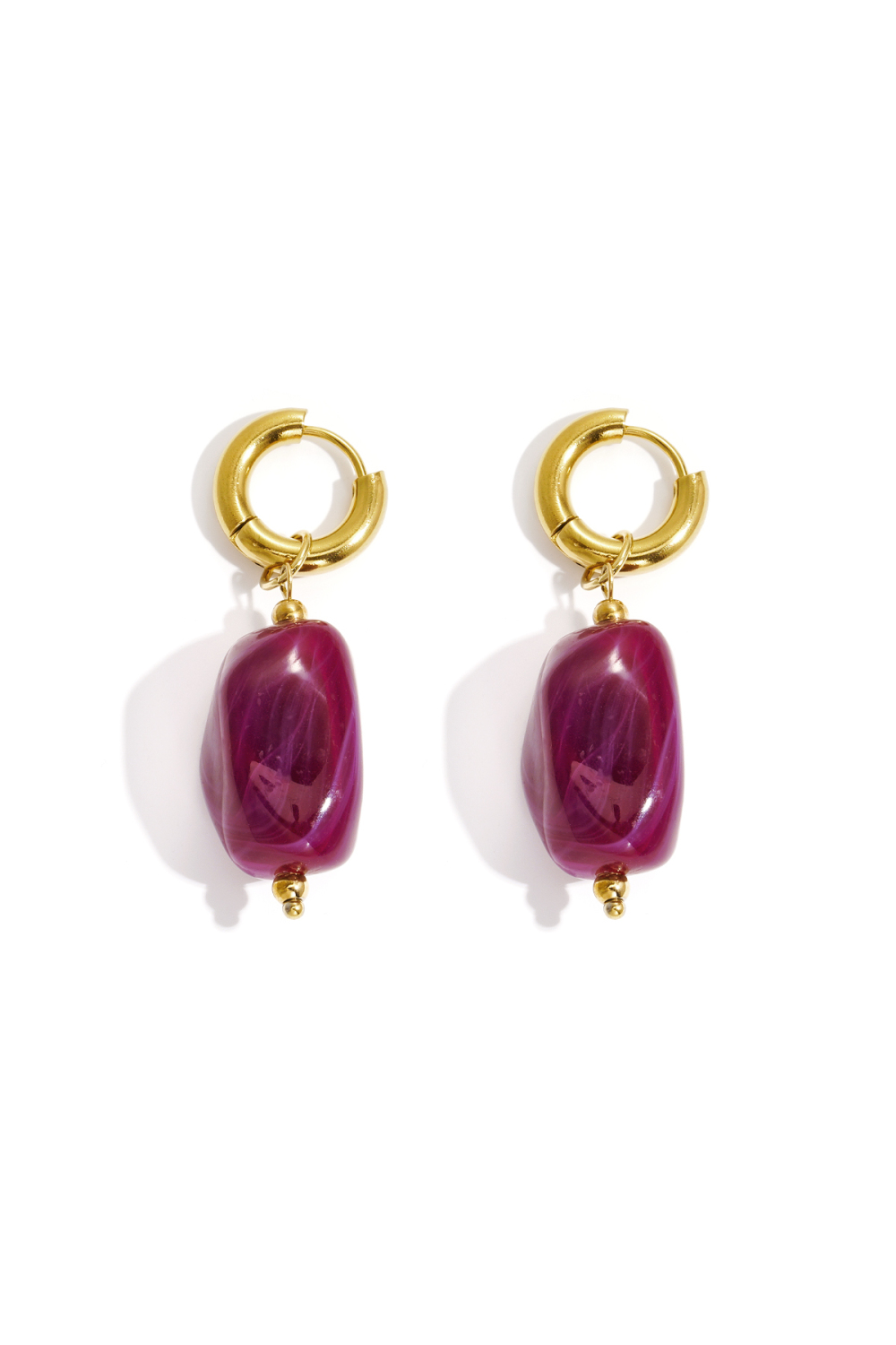Boucles D'Oreilles Avec Perles Organiques h5Image4