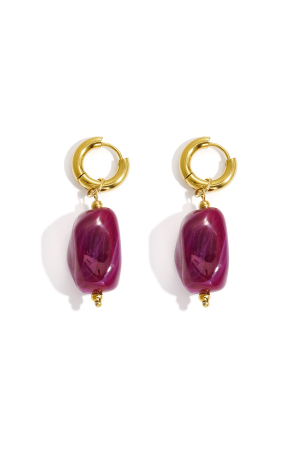 Boucles D'Oreilles Avec Perles Organiques h5 Image4