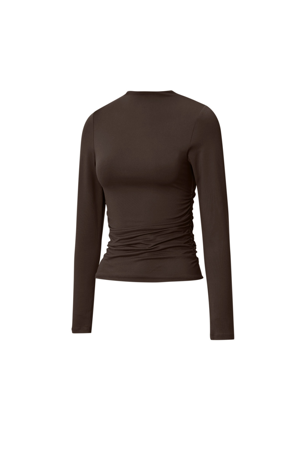 Pull En Nylon Tricoté Femme Manches Longues Basique Couleur Unie Image2