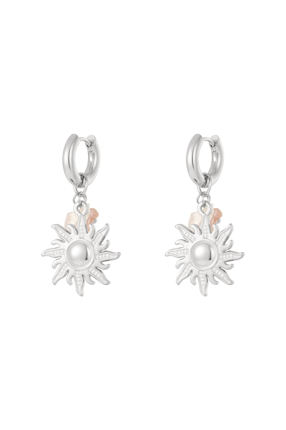 Boucles D'Oreilles Pendantes En Acier Inoxydable, Série Soleil/Lune, Décontractée, Simple Et Quotidienne, Bijoux Pour Femmes Image3