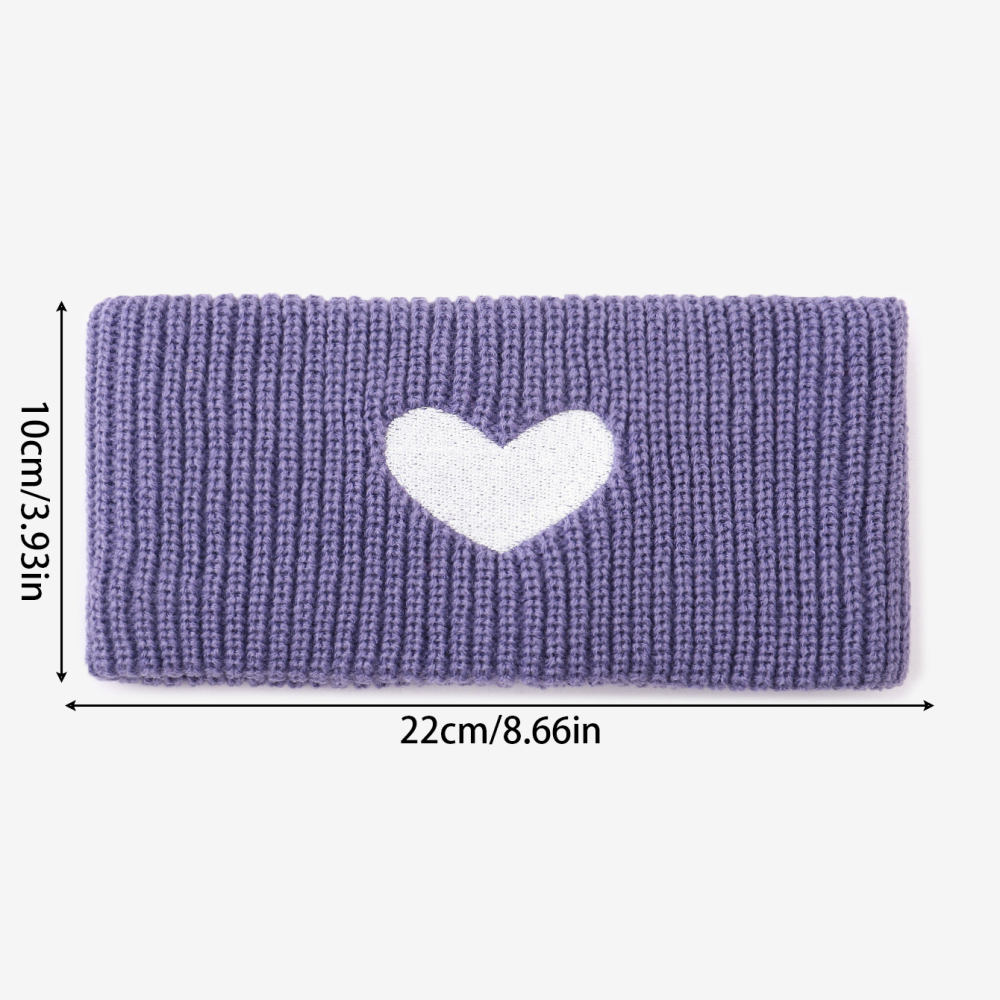 1 Élastique À Cheveux Simple En Laine Tricotée En Forme De Cœur Pour Femme Image4