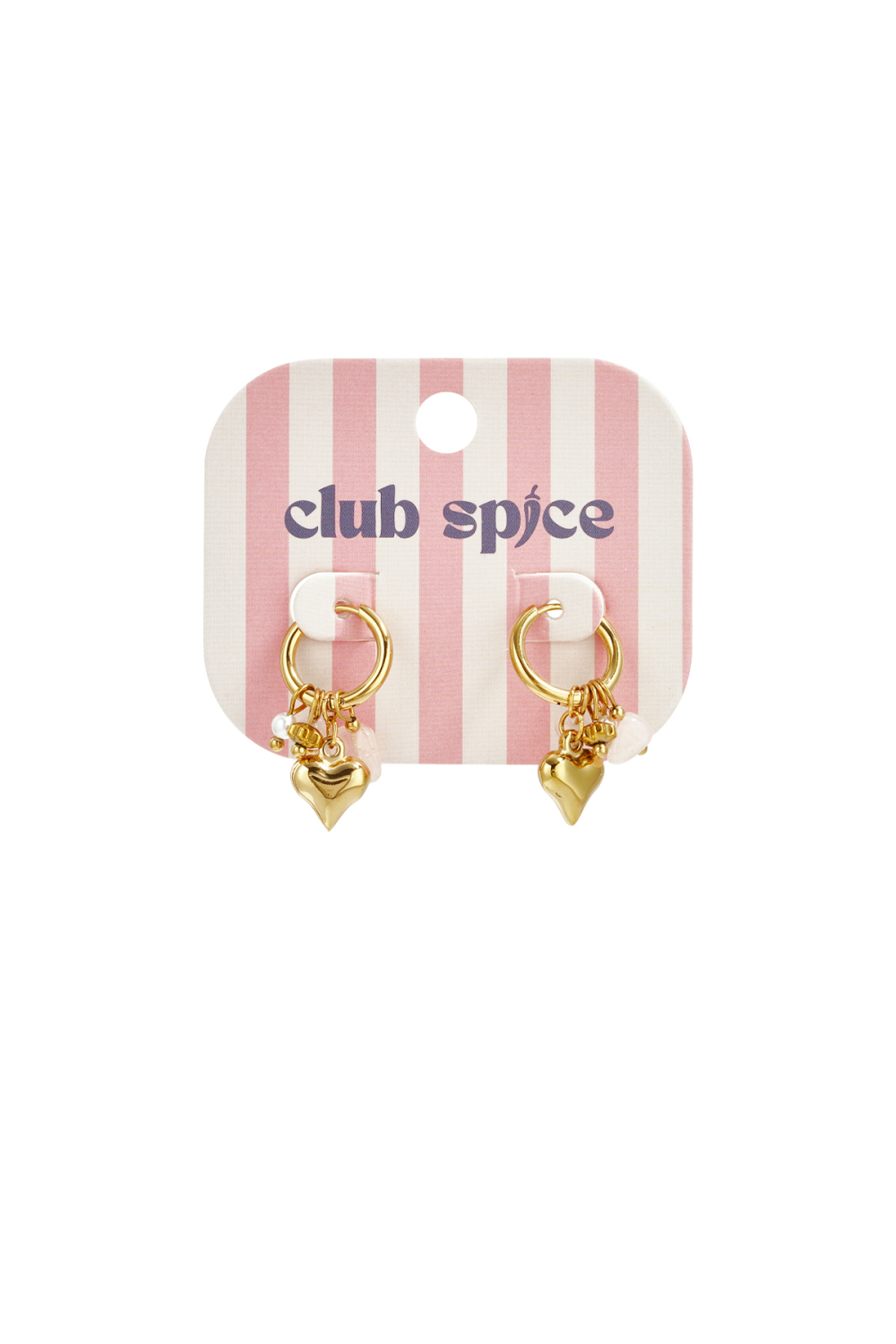 Boucles D'Oreilles Avec Pendentifs En Forme De Cœur Et De Perles Image3