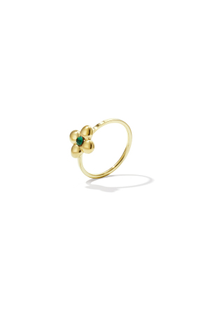 Bague Imposante Ornée D'Un Trèfle Et D'Une Pierre h5 