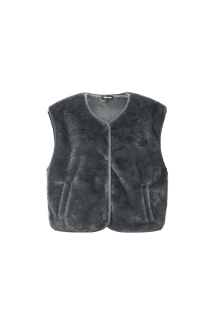 Gilet Sans Manches En Fausse Fourrure h5 Image9