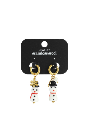 Boucles D'Oreilles Pendantes En Acier Inoxydable, Style Dessin Animé, Décontracté, Noël, Série Simple, Bijoux Pour Femmes h5 Image4