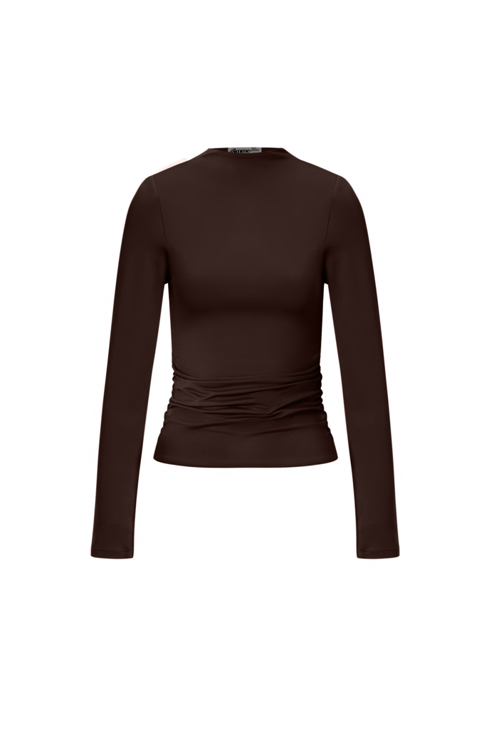Pull En Nylon Tricoté Femme Manches Longues Basique Couleur Unie 