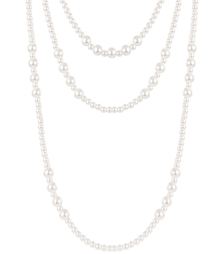 Collier superposé de petites perles