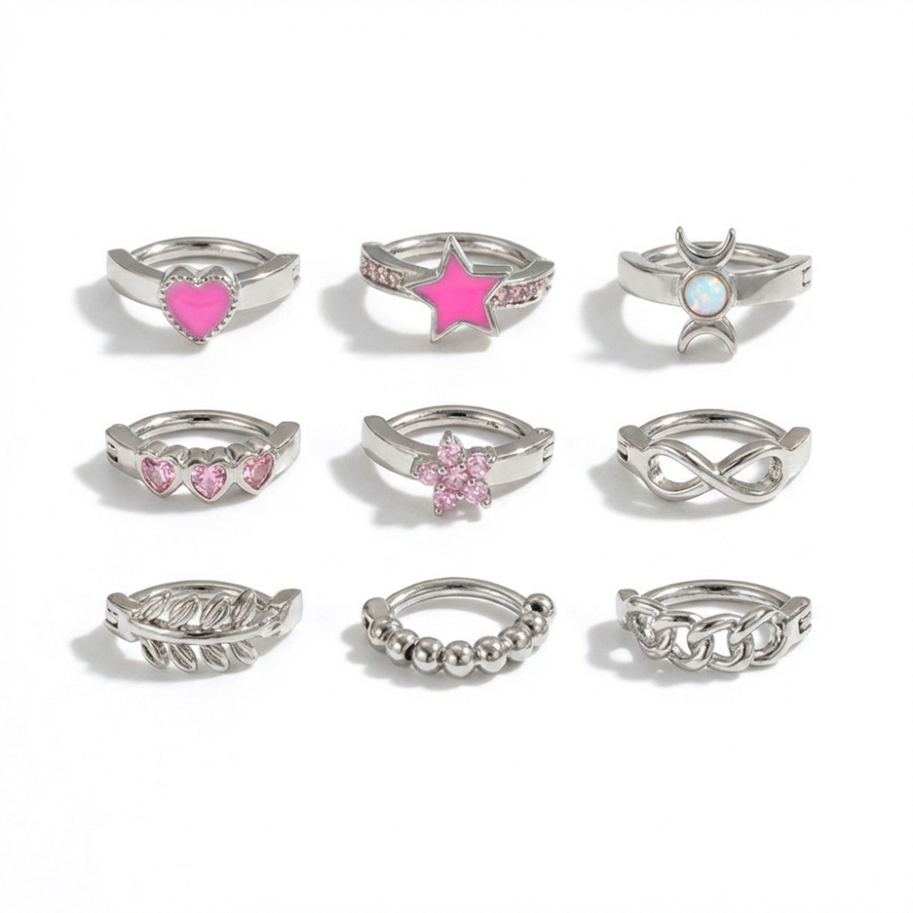 Piercings De Nombril Élégants En Zircon Couleur Cuivre Doré Et Étoile Image3