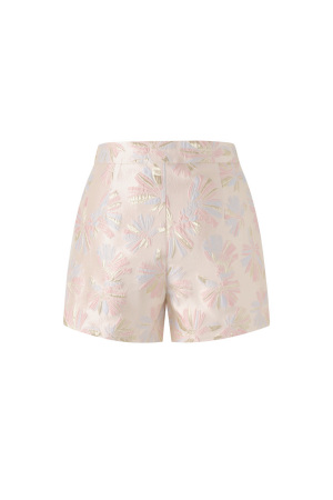 Shorts Femme En Fibre De Polyester Tissée Imprimé Floral Élégant h5 Image3