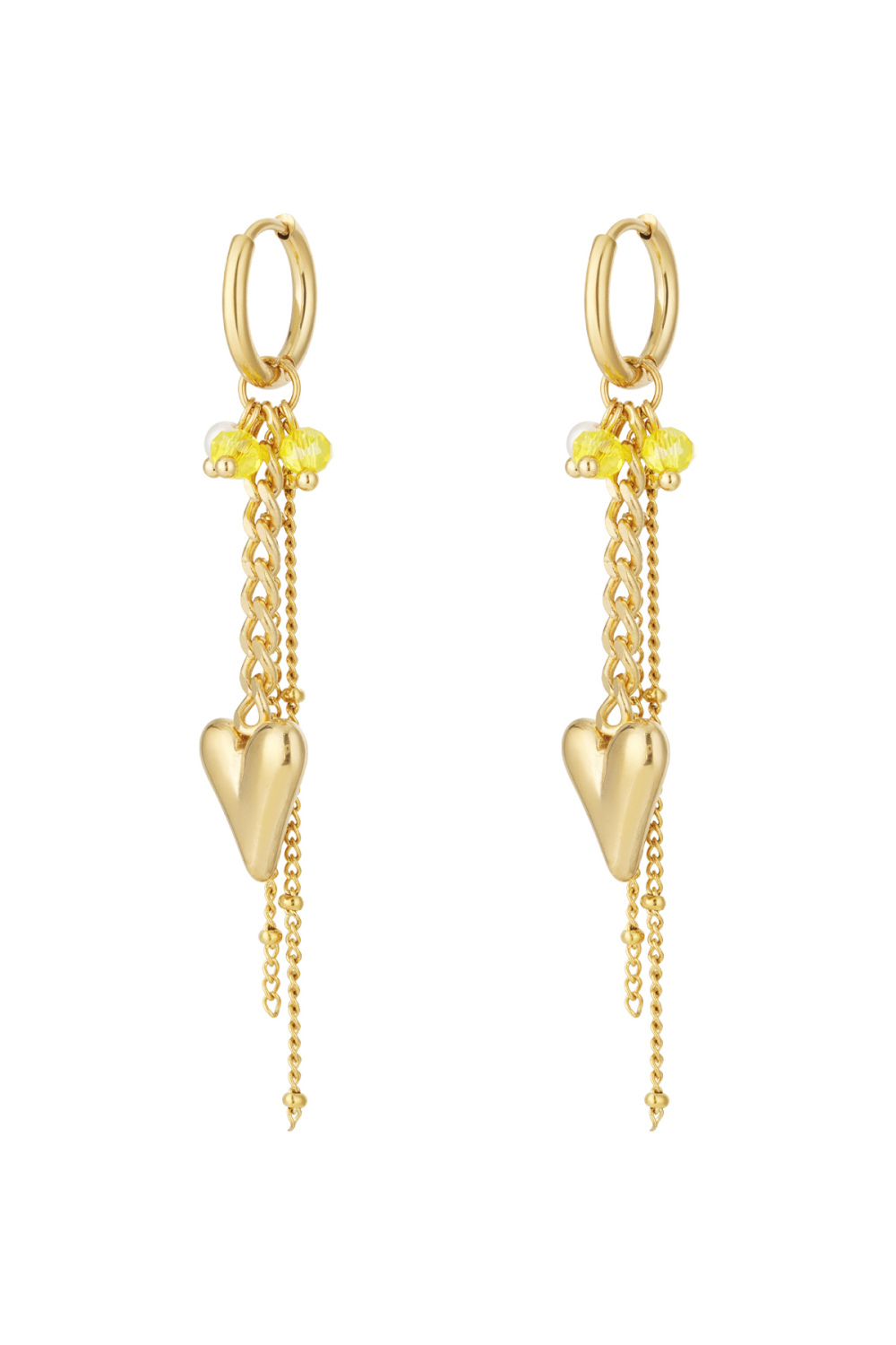 Boucles D'Oreilles Pendantes En Forme De Cœur Image4