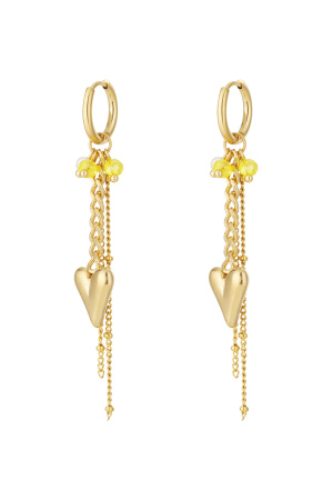 Boucles D'Oreilles Pendantes En Forme De Cœur h5 Image4
