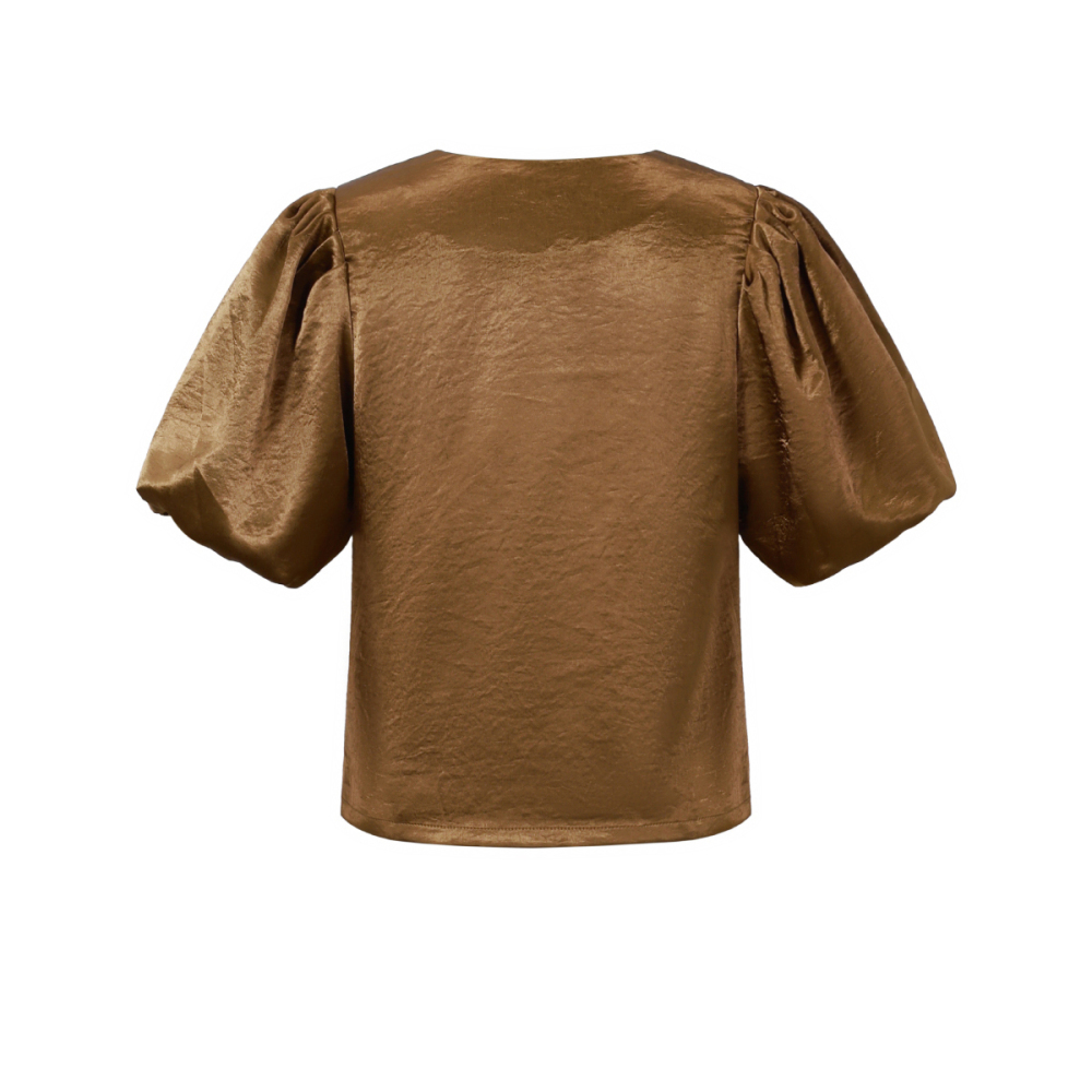 Tissu Polyester Fibre Femmes Tops Manches Courtes Élégant Couleur Unie h5Image3