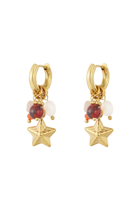 Boucles d'oreilles pendantes en acier inoxydable, série Star Casual Daily Simple, bijoux pour femmes