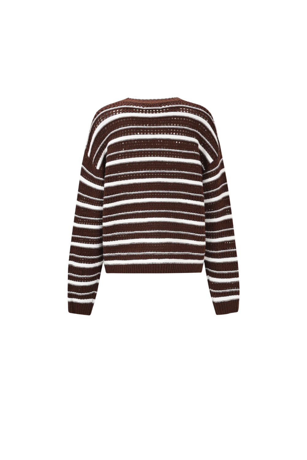 Pulls Tricotés Fibre De Polyester Femmes Casual Rayures Image3