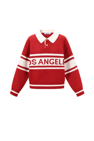 Pull Femme En Fibre De Polyester Tricotée Sporty Lettres h5 Image11