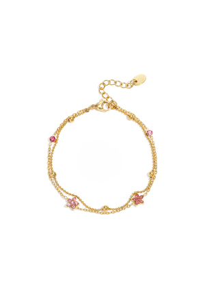 Bracelet Orné De Pierres Colorées Et De Fleurs h5 