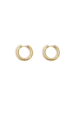 Boucles D'Oreilles Créoles Basiques - Grandes En Acier Inoxydable h5