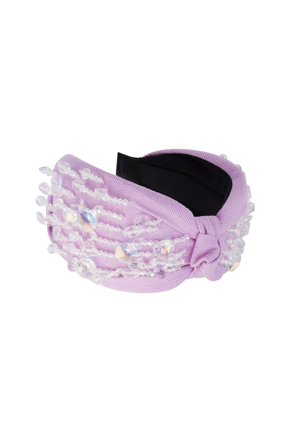 Serre-Tête Perles De Verre Lilas - Coton 