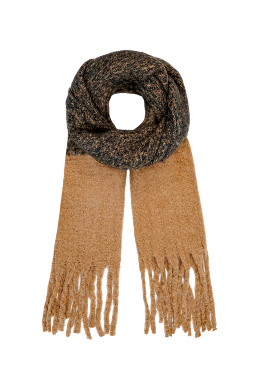 Foulard Coloré Beige Noir