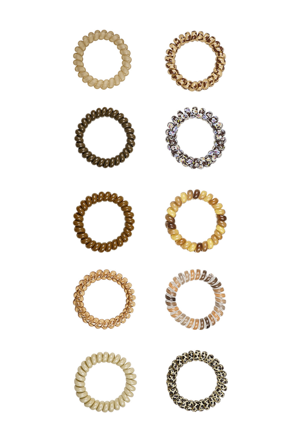 Élastiques/Bracelets Torsadés - Marron 
