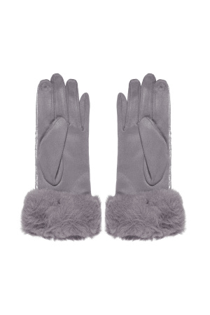 Gants Couture Avec Fausse Fourrure h5 Image2