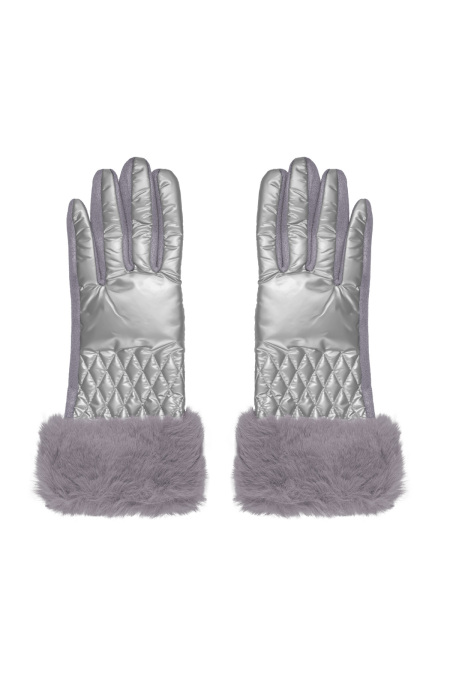 gants couture avec fausse fourrure