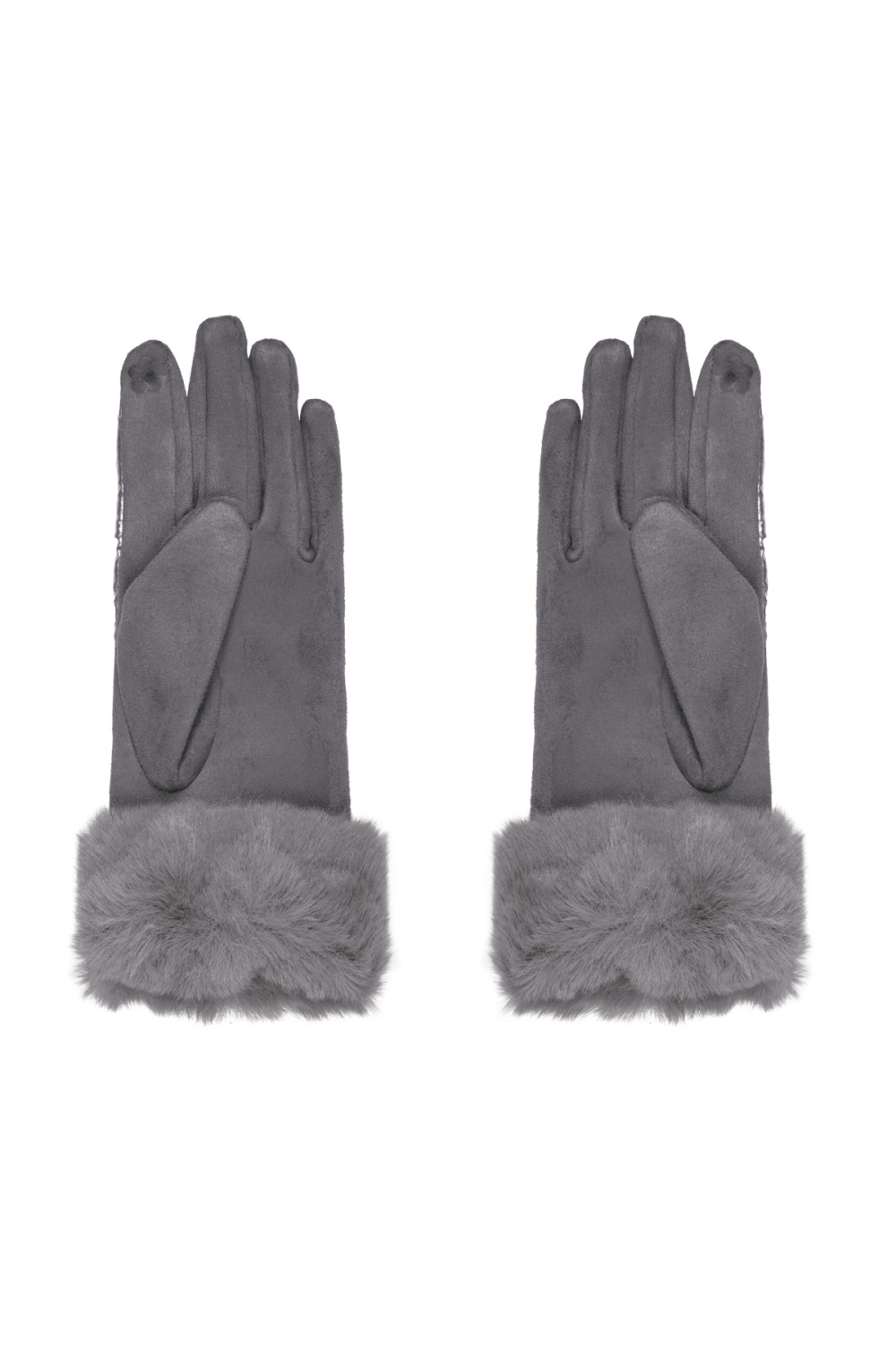 Gants Cousus En Fausse Fourrure h5Image2