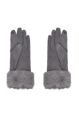 Gants Cousus En Fausse Fourrure h5 Image2