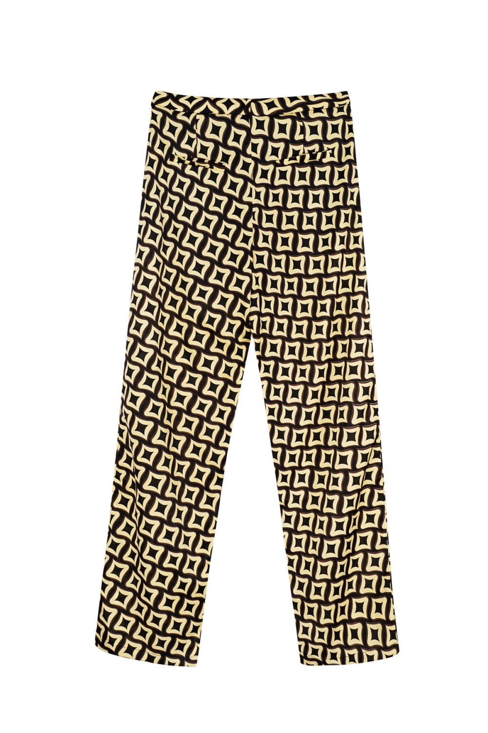 Pantalon Droit Femme Tissé Bloc De Couleurs Image6