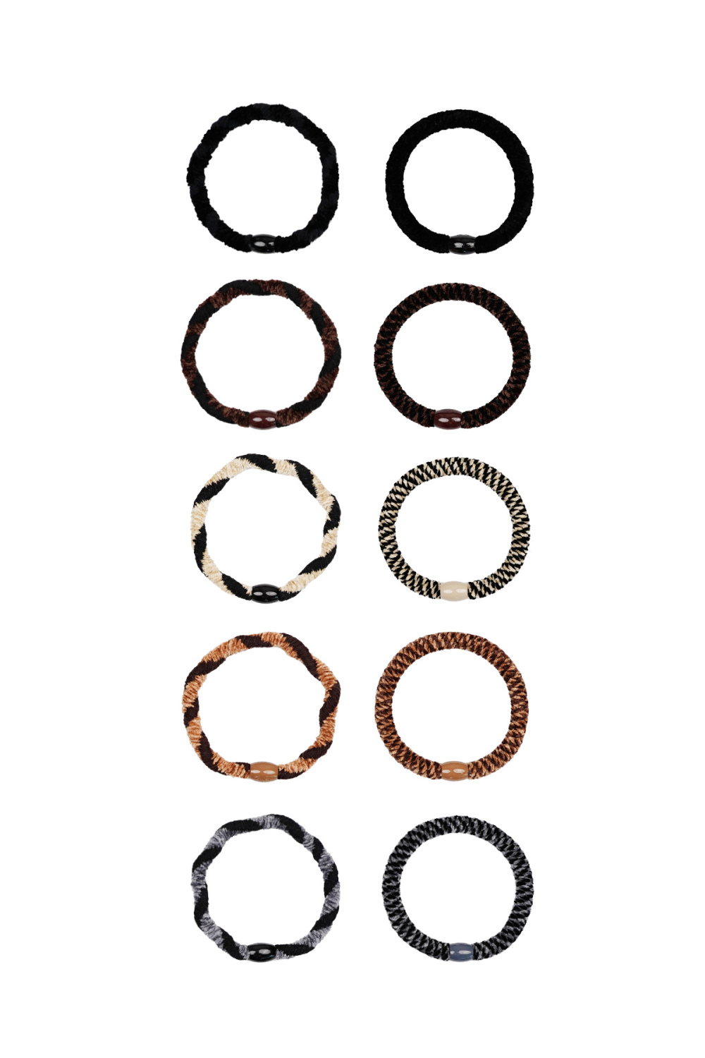 Coffret Bracelets Élastiques Cheveux Automne Foncé - Multi
