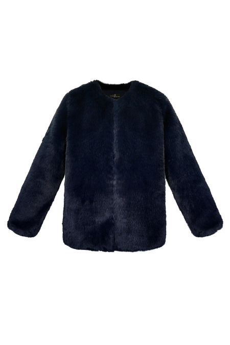Manteau en Fourrure Synthétique Femme Chaud Manches Longues 2