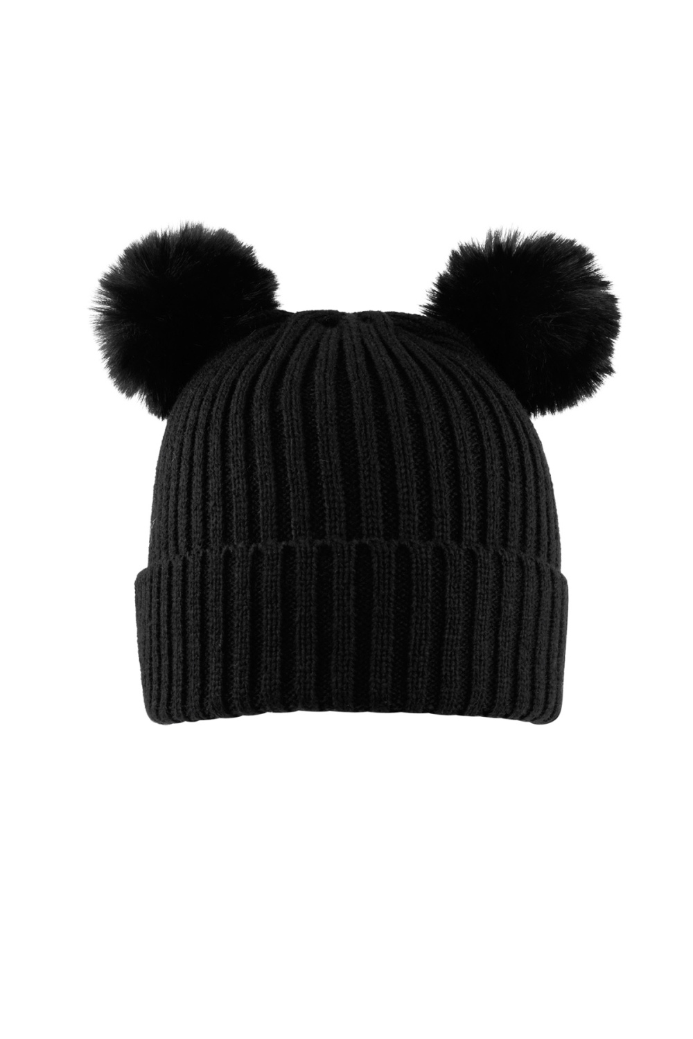 Enfant - Bonnet Basique Avec Boules Beiges