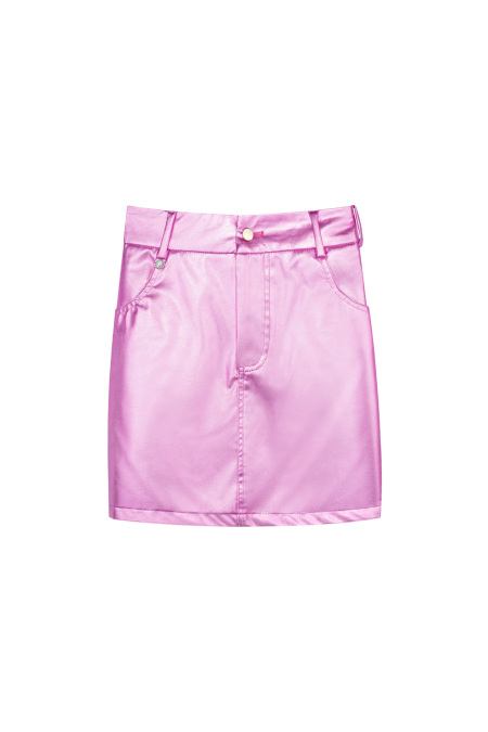Jupe Mini Femme en Polyester Éclat Métallique 2