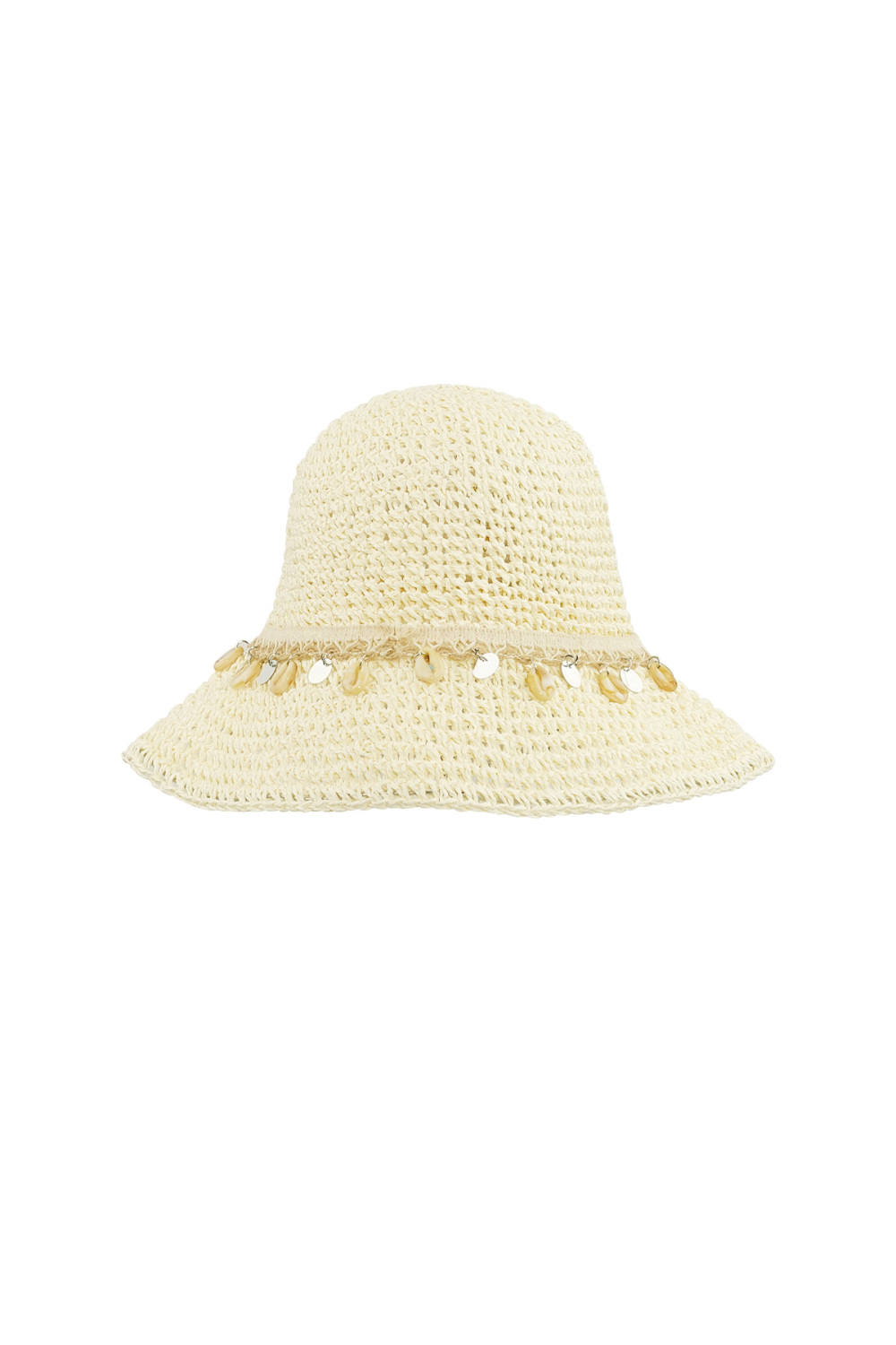 Chapeau De Plage À Coquillages - Marron 