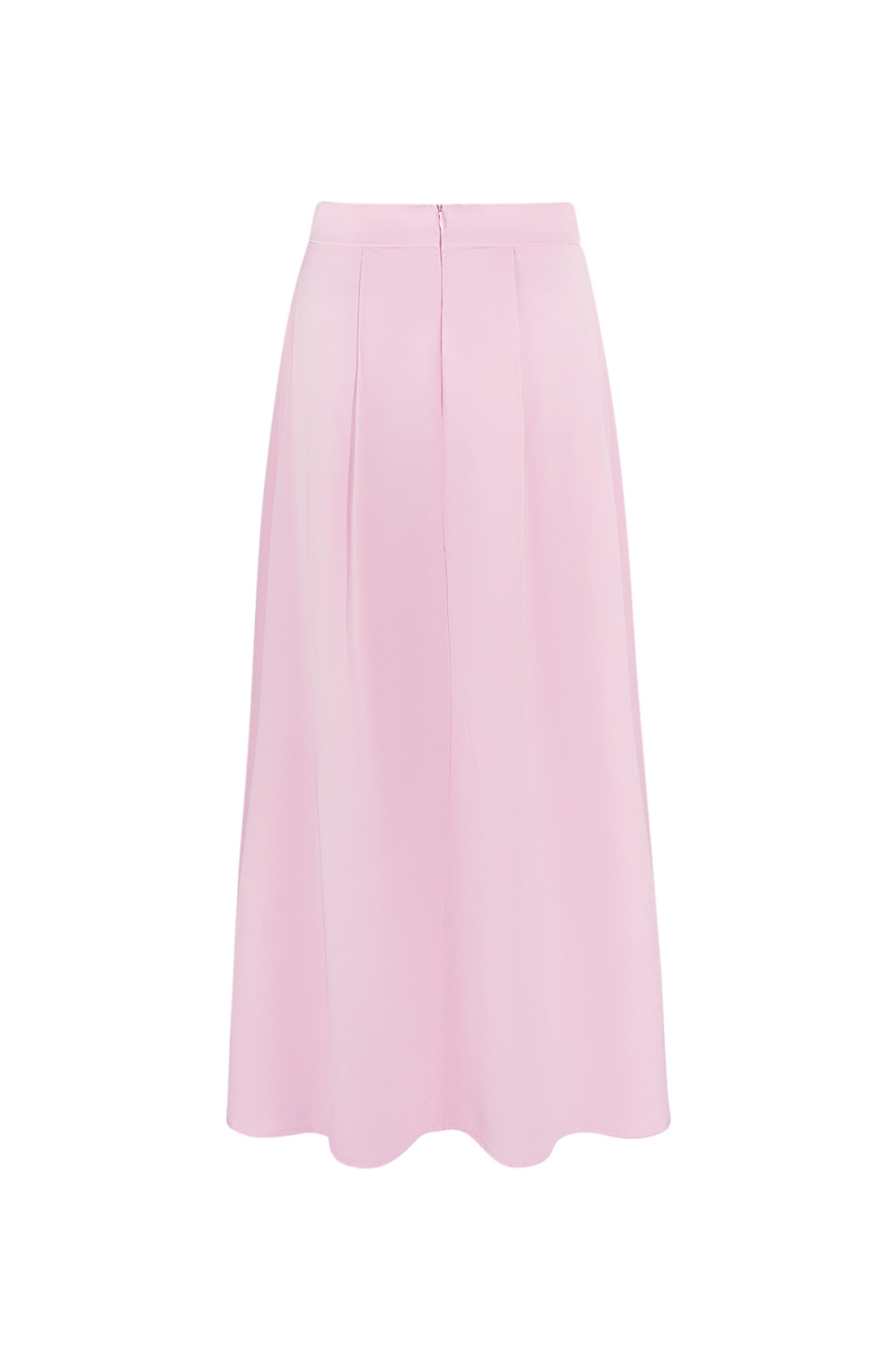Jupe Mi-Longue Femme Polyester Plissée Taille Haute Image2