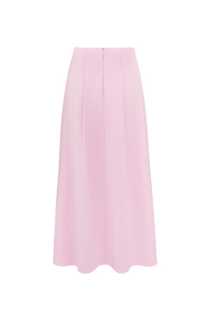 Jupe Mi-Longue Femme Polyester Plissée Taille Haute h5 Image2