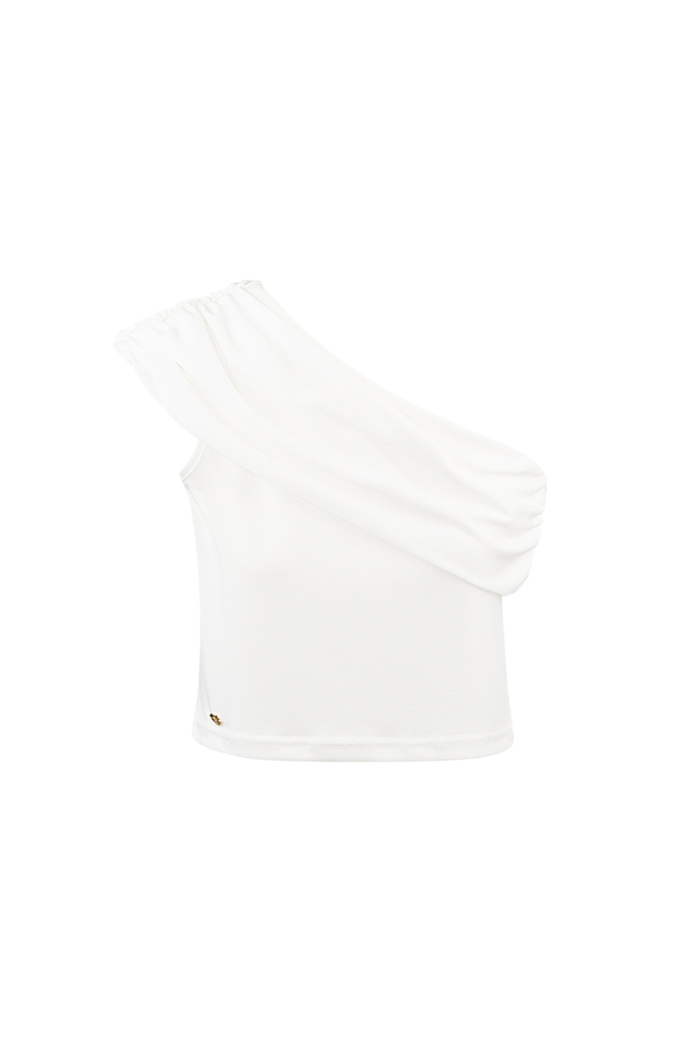 Top Sans Manches Crop Femme En Modal Design Asymétrique 