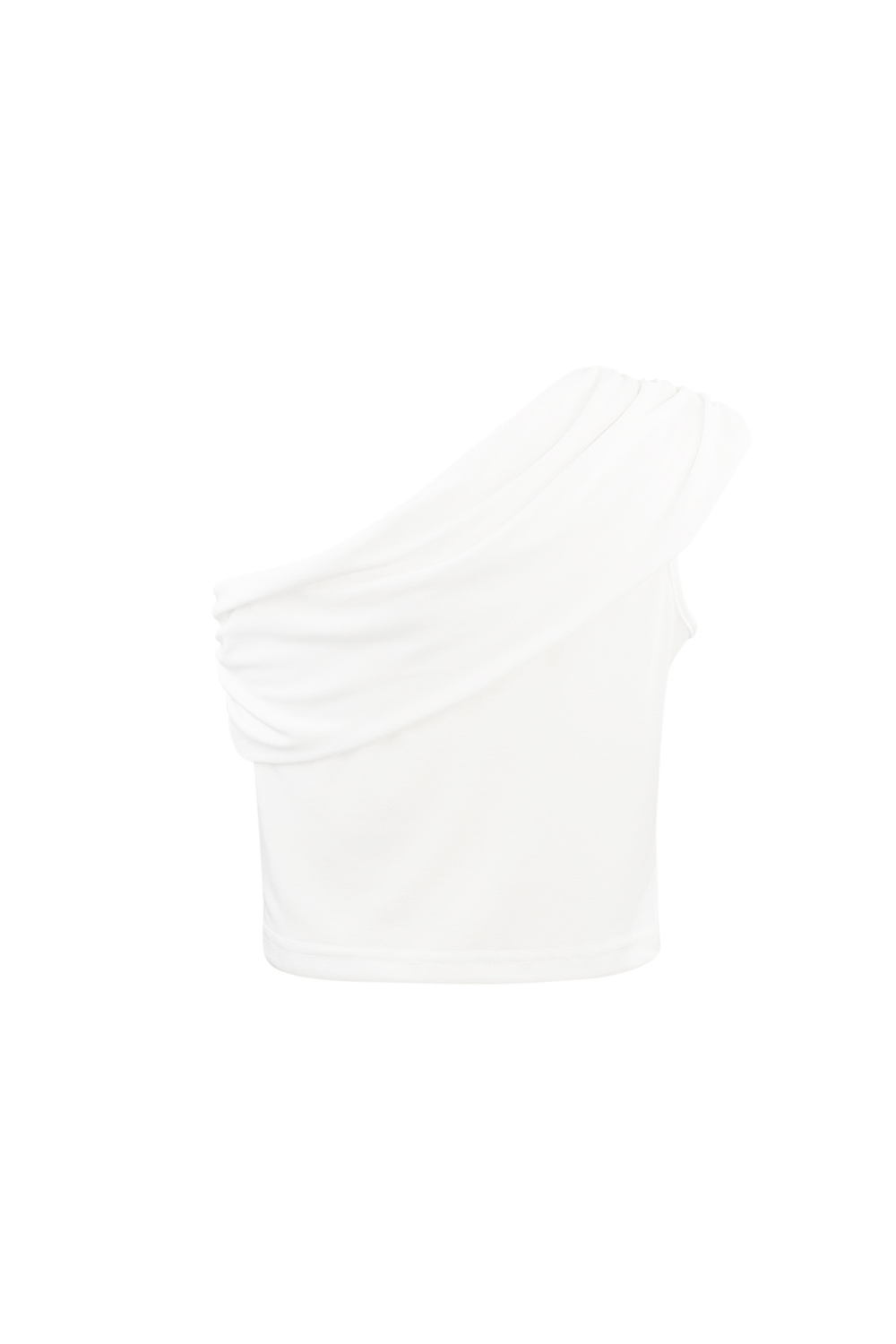 Top Sans Manches Crop Femme En Modal Design Asymétrique Image4