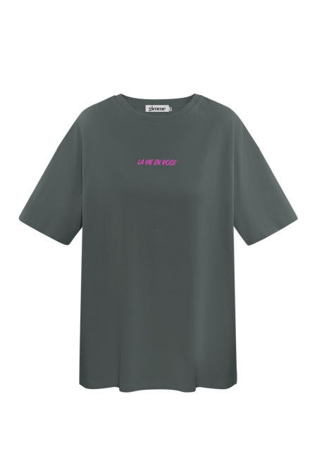 Coton T-shirt Femme Oversized Logo Brodé 2