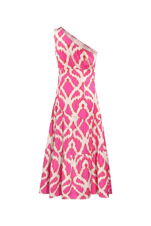 Robe Maxi Femme En Polyester À Épaule Unique Imprimé Géométrique h5 Image9