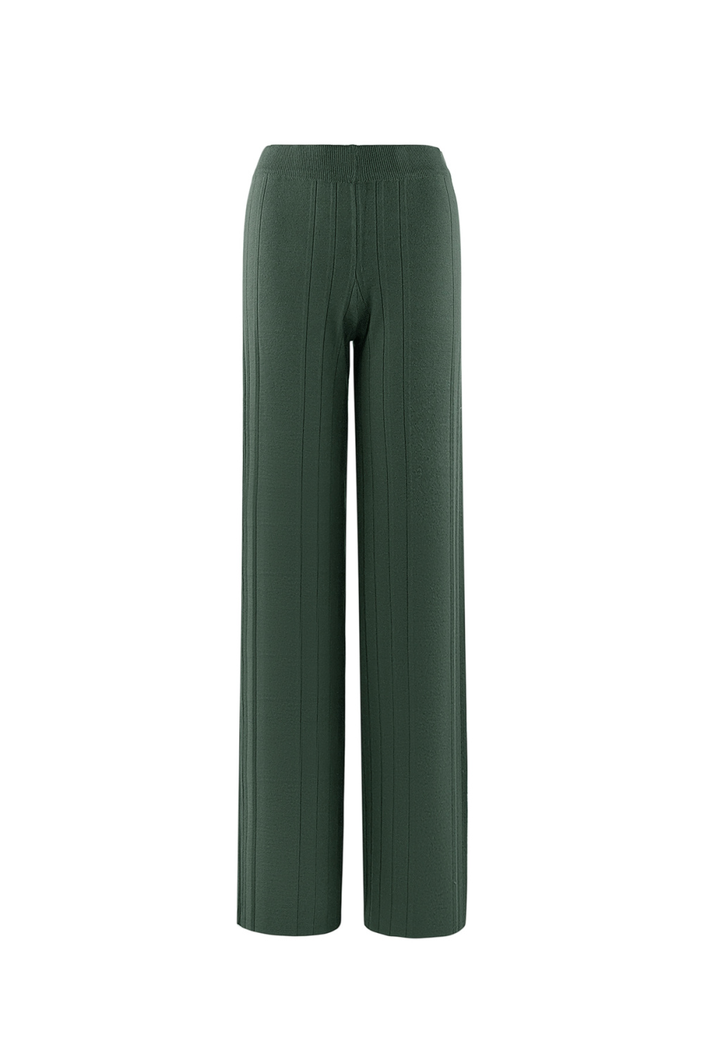Pantalon Large Femme En Viscose Design Plissé Taille Haute 