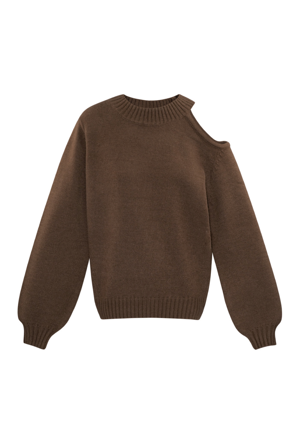 Pull Col Montant Pour Femme Avec Découpe Asymétrique À L'épaule