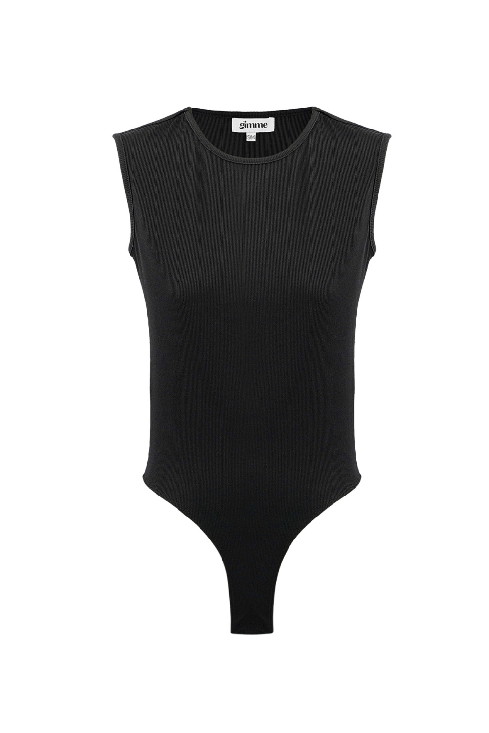 Polyester Femme Body Sans Manches Design Minimaliste Taille Haute 