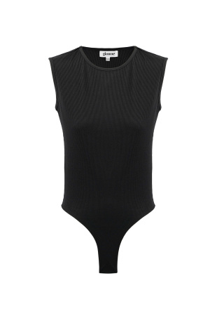 Polyester Femme Body Sans Manches Design Minimaliste Taille Haute h5 