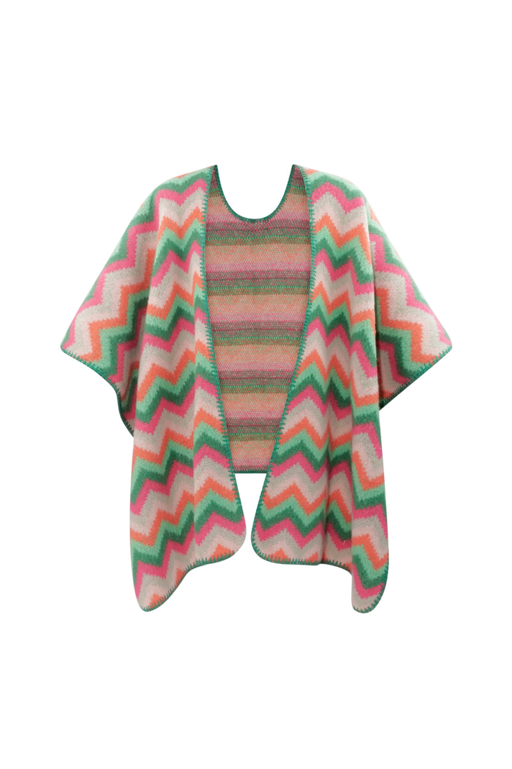 Poncho D'hiver Enveloppé De Chaleur - Multi 