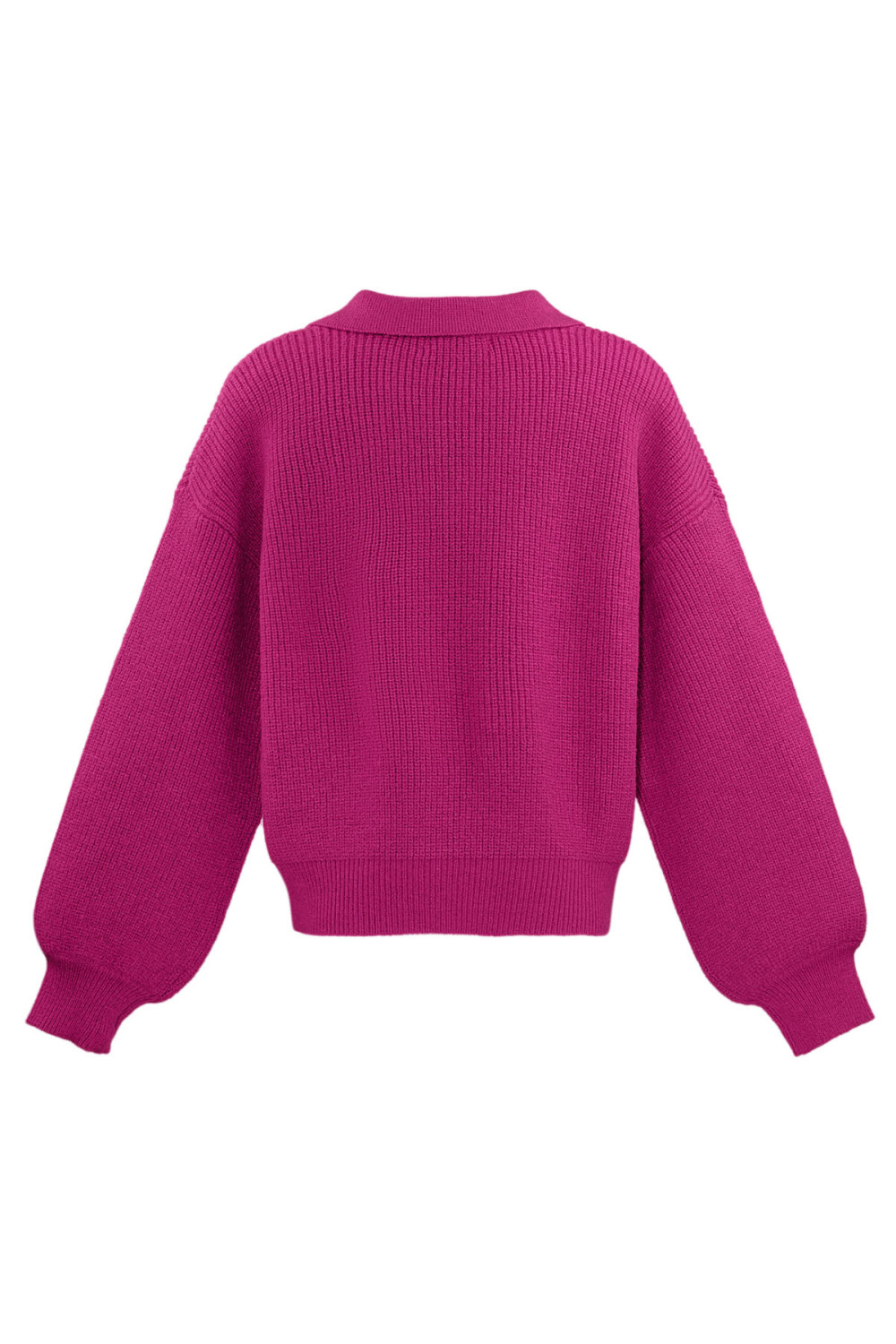 Pull En Laine Mélange Femme Col Polo Coupe Oversized h5Image6