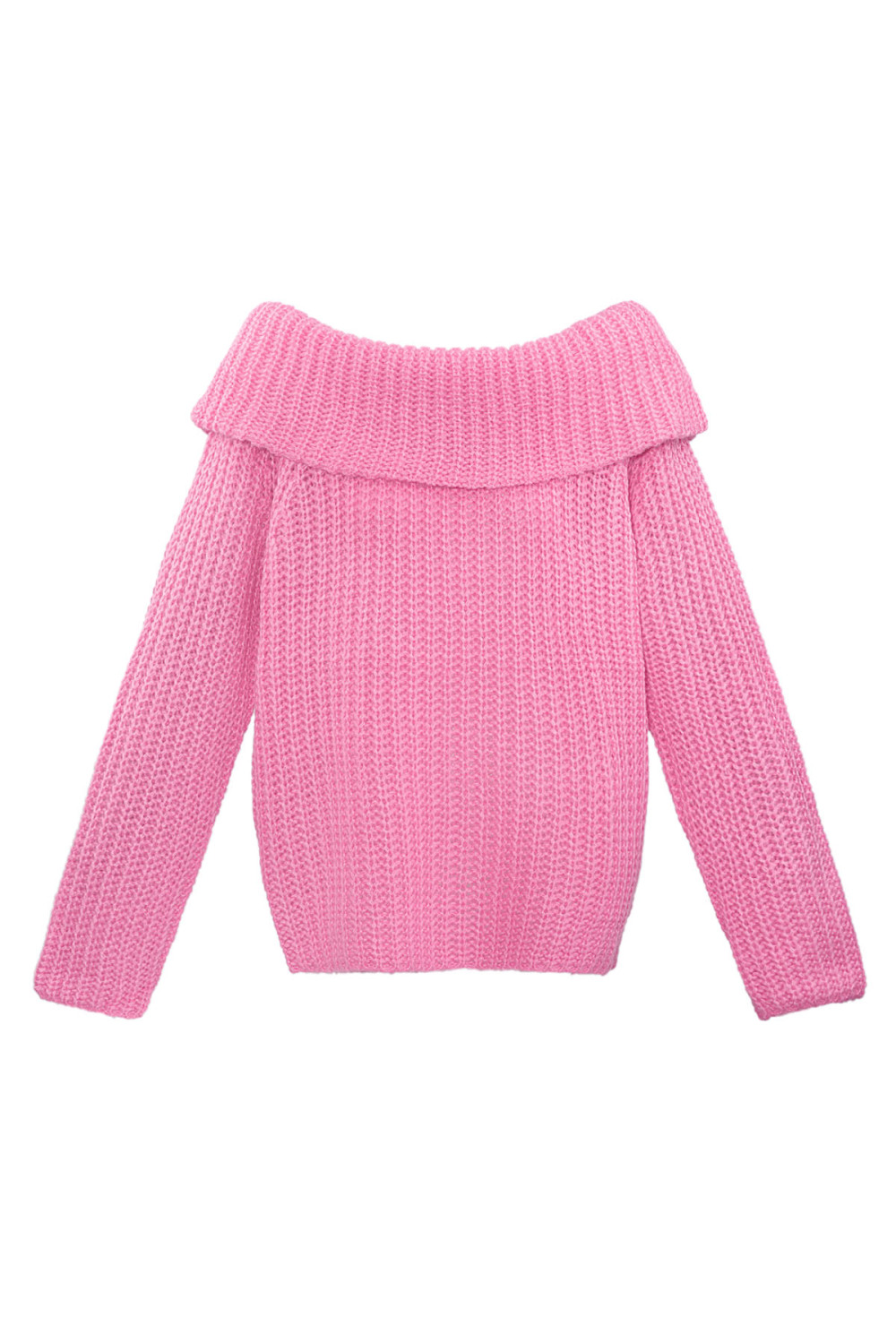 Recycled Polyester Blend Pulls Tricotés Off-Shoulder Automne/Hiver 