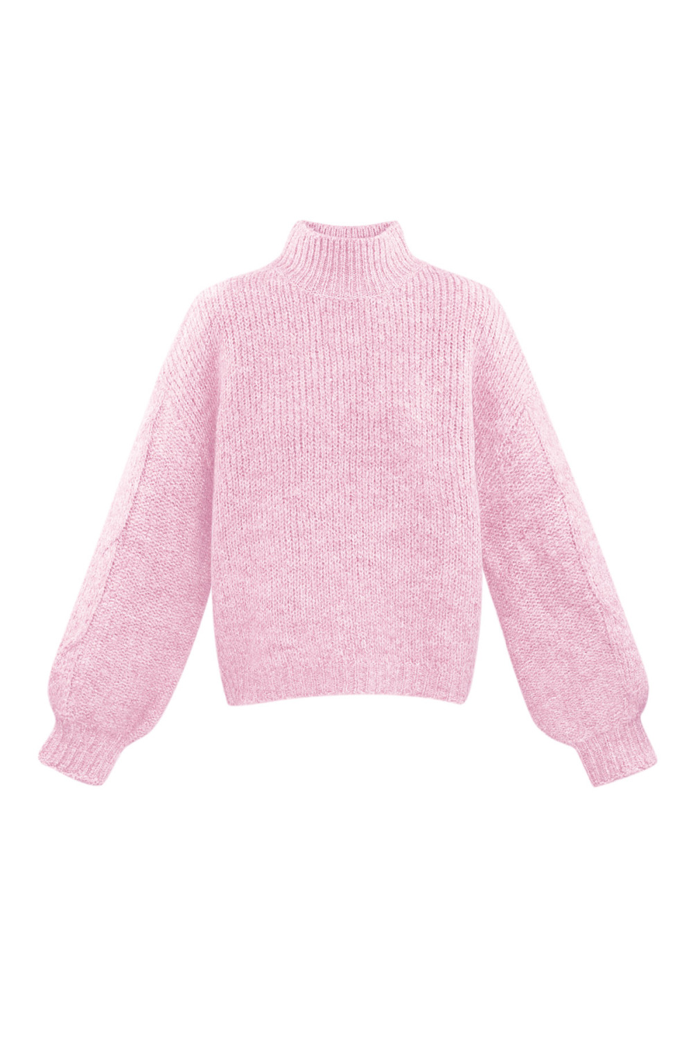 Pull En Acrylique Tricoté Pour Femme Col Roulé Oversized 