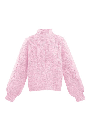 Pull En Acrylique Tricoté Pour Femme Col Roulé Oversized h5 