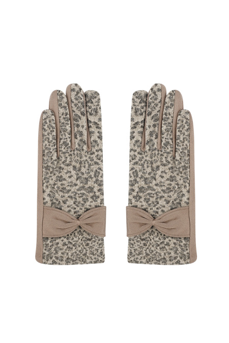 Gants léopard chic - marron